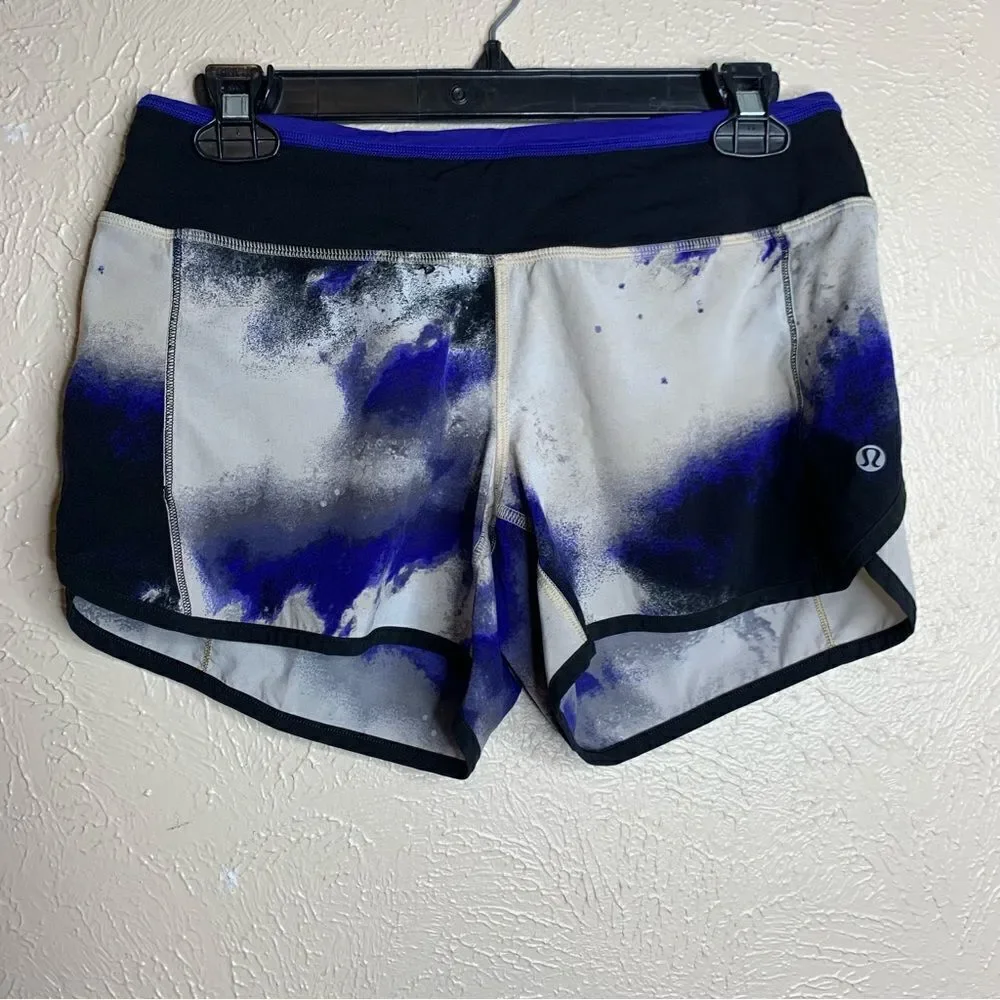Lululemon turbo run short pigment blue black‎